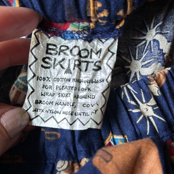 VINTAGE Western Style Lucia Lukken Mixed Print Cotton Broomskirt Skirt, Medium - Picture 4 of 8